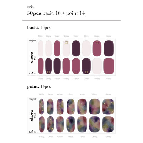 Ohora N Tie-dye Manicure Semi-cured Gel Nail Strips